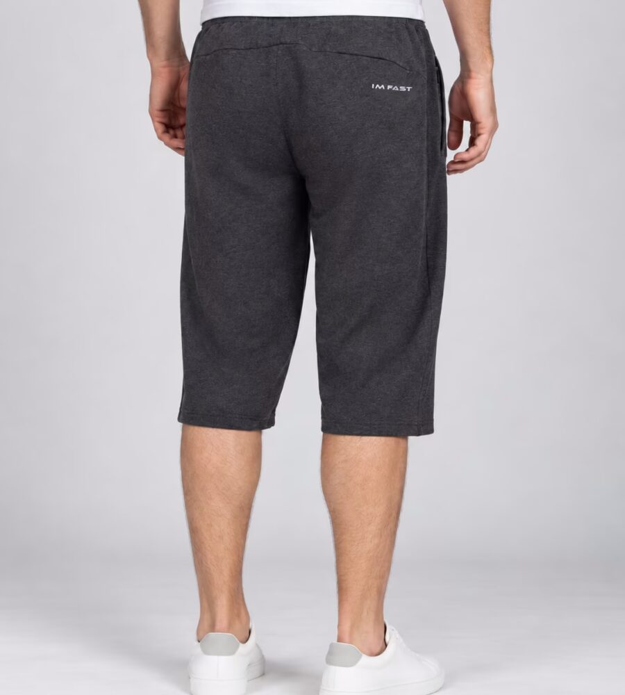 HE 449 Erkek Arka Baskı Fermuarlı Capri arka yüz
