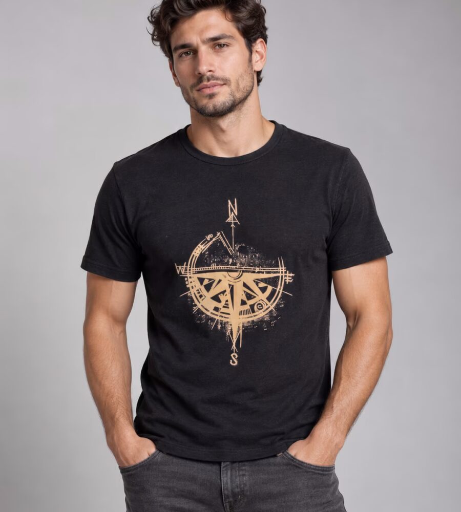 ERK 08 Baskılı Penye Erkek T-Shirt arka yüz