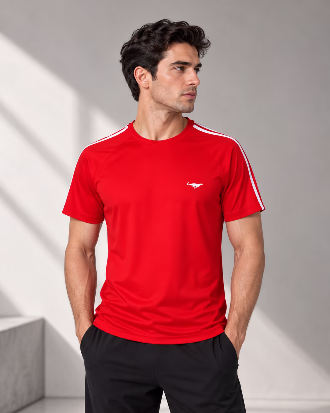 T016 Polyester Erkek T-Shirt — Ön